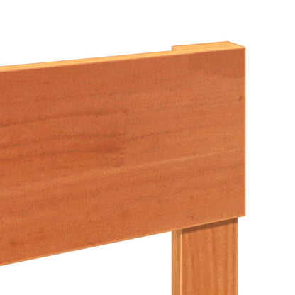 Massivholzbett ohne Matratze Wachsbraun 140x190 cm Kiefernholz