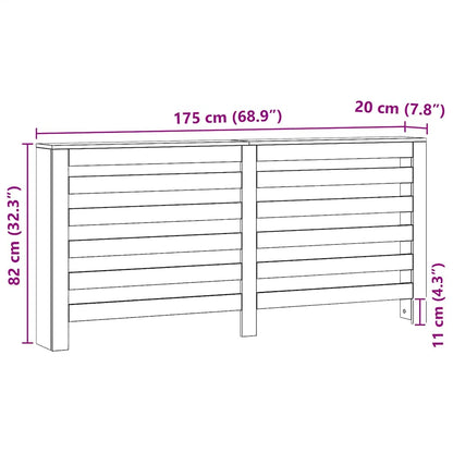 Heizkörperverkleidung Artisan-Eiche 175x20x82 cm Holzwerkstoff