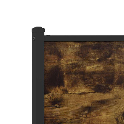 Metallbett ohne Matratze Räuchereiche 120x200 cm