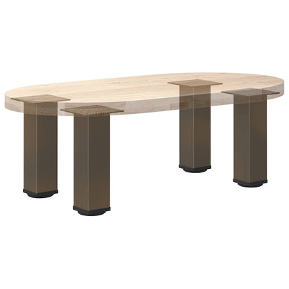 Couchtischbeine 4 Stk. Naturstahl 42-44 cm Stahl