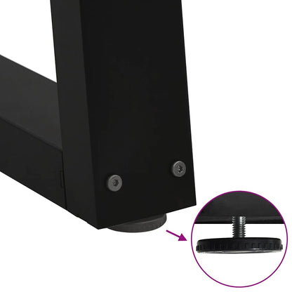 Couchtischbeine V-Form 2 Stück Schwarz 40x(30-31,3) cm Stahl