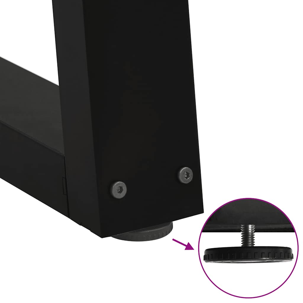 Couchtischbeine V-Form 2 Stück Schwarz 38x(42-43,3) cm Stahl