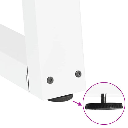 Couchtischbeine V-Form 2 Stück Weiß 38x(42-43,3) cm Stahl