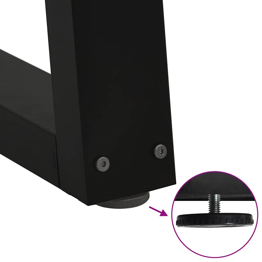 Couchtischbeine V-Form 2 Stück Schwarz 50x(42-43,3) cm Stahl