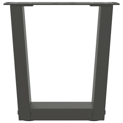 Couchtischbeine V-Form 2 Stück Anthrazit 30x(30-31,3) cm Stahl