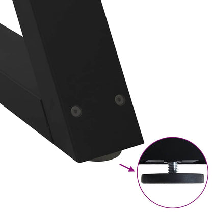 Couchtischbeine 2 Stk. Schwarz 40x(30-31,3) cm Stahl