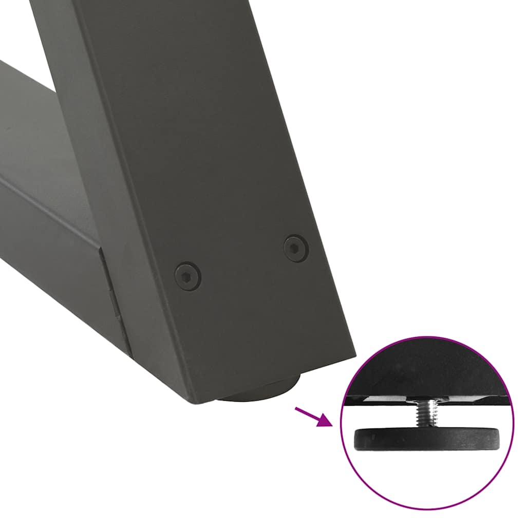 Couchtischbeine 2 Stk. Anthrazit 70x(42-43,3) cm Stahl