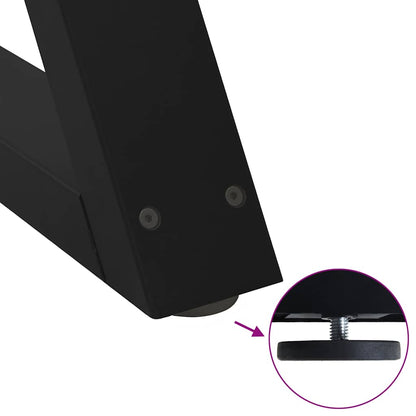 Esstisch Beine 2 Stk. Schwarz 50x(72-73,3) cm Stahl