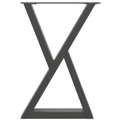 Esstisch Beine 2 Stk. Anthrazit 50x(72-73,3) cm Stahl