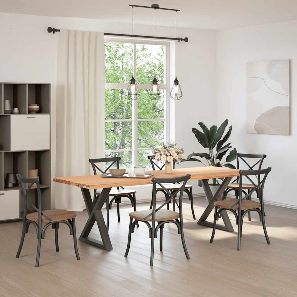 Esstisch Beine 2 Stück Anthrazit 70x(72-73,3) cm Stahl