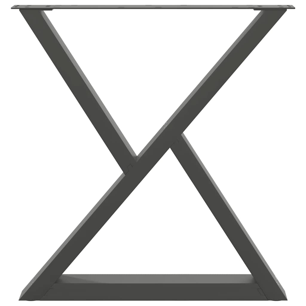 Esstisch Beine 2 Stück Anthrazit 70x(72-73,3) cm Stahl