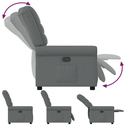 Relaxsessel Elektrisch Dunkelgrau Stoff