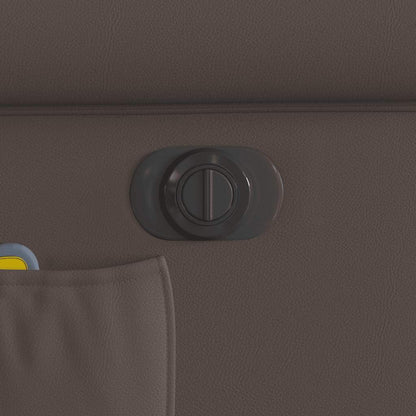 Relaxsessel Massage Elektrisch Glänzend Braun Kunstleder