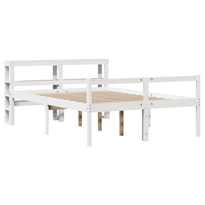 Seniorenbett mit Kopfteil ohne Matratze Weiß 120x200 cm