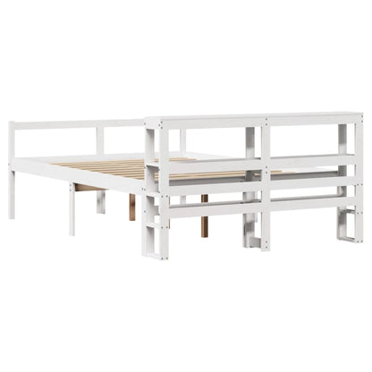 Seniorenbett mit Kopfteil ohne Matratze Weiß 150x200 cm