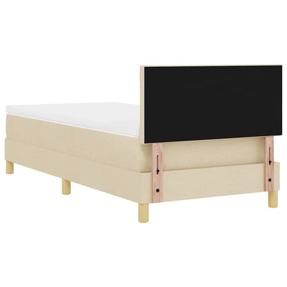 Boxspringbett mit Matratze Creme 100 x 200 cm Stoff