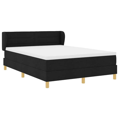Boxspringbett mit Matratze Schwarz 160 x 200 cm Stoff