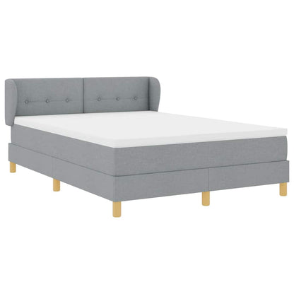 Boxspringbett mit Matratze Hellgrau 160 x 200 cm Stoff