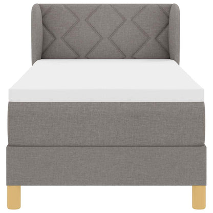 Boxspringbett mit Matratze mit Kopfteil Taupe 80 x 200 cm Stoff