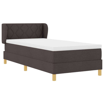 Boxspringbett mit Matratze Dunkelbraun 90 x 190 cm Stoff