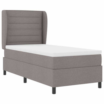 Boxspringbett mit Matratze mit Kopfteil Taupe 90 x 200 cm Stoff