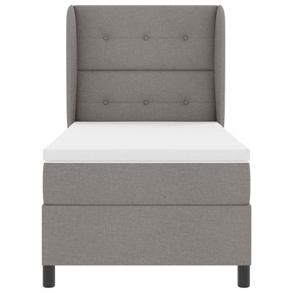 Boxspringbett mit Matratze mit Kopfteil Taupe 80 x 200 cm Stoff