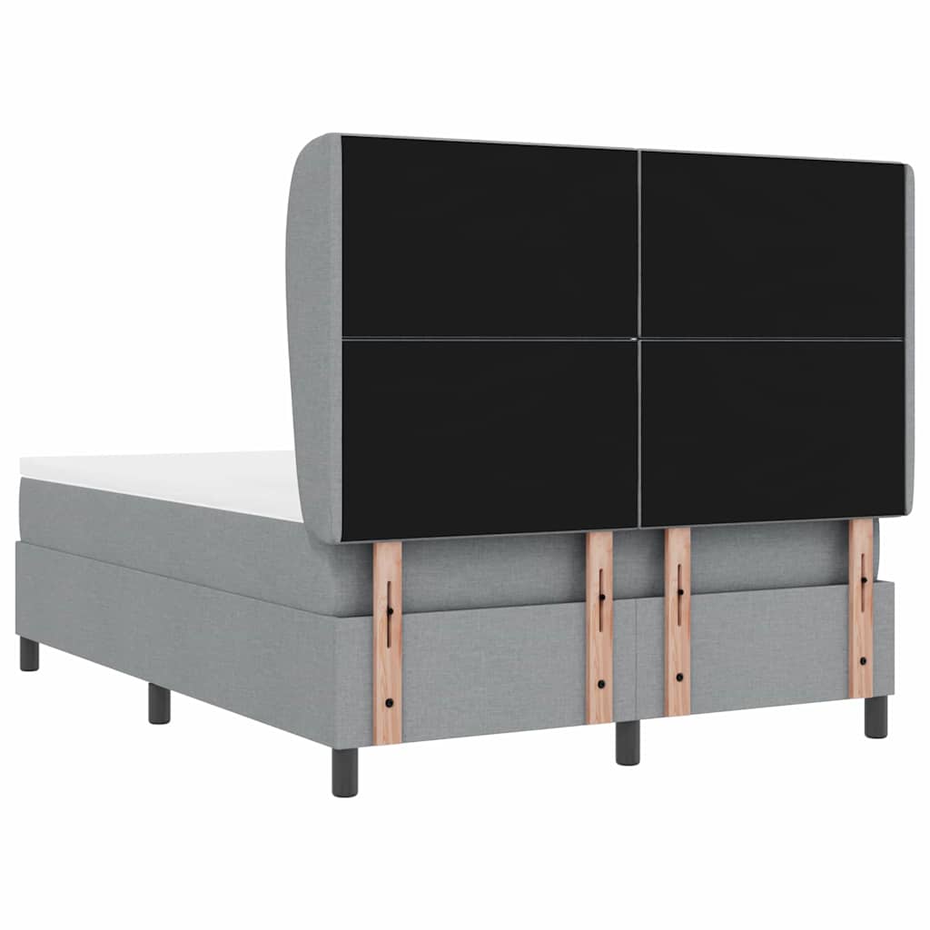 Boxspringbett mit Matratze Hellgrau 160 x 200 cm Stoff