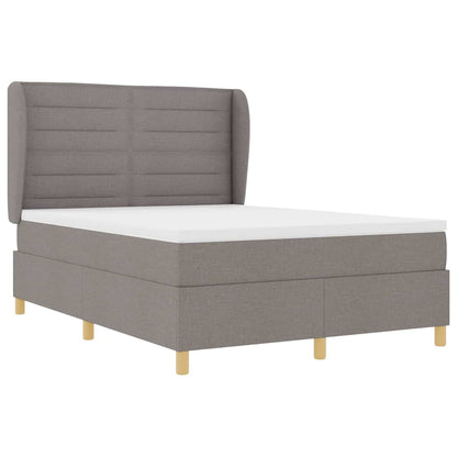 Boxspringbett mit Matratze Taupe 190 x 140 cm Stoff