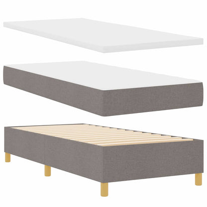 Boxspringbett mit Matratze mit Kopfteil Taupe 200 x 90 cm Stoff