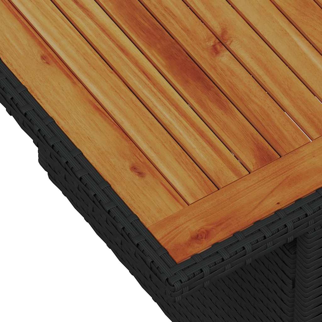 Garten Essgruppe mit Kissen 7 pcs Schwarz und Braun