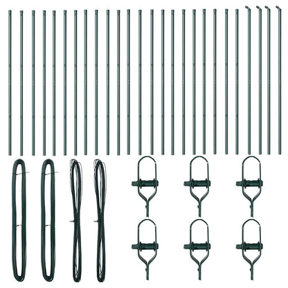 Zaunpfosten 26 pcs Grün 3,2 x 3,2 x 150 cm