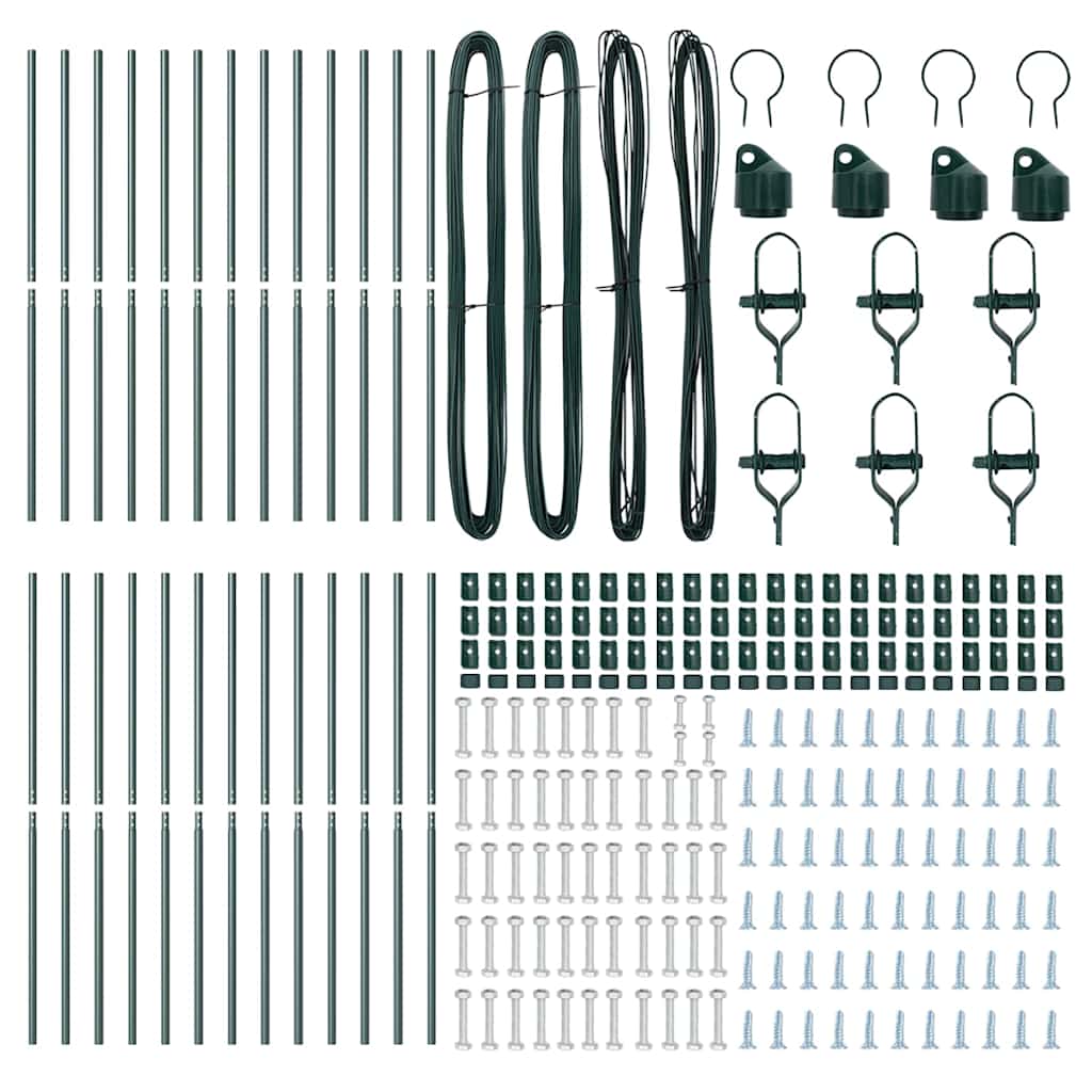 Zaunpfosten 26 pcs Grün 3,2 x 3,2 x 210 cm