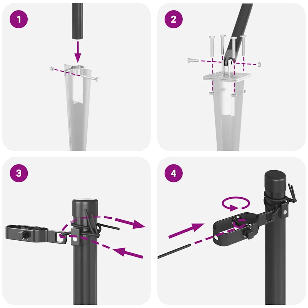 Zaunpfosten 26 pcs Grau 3,2 x 3,2 x 105 cm