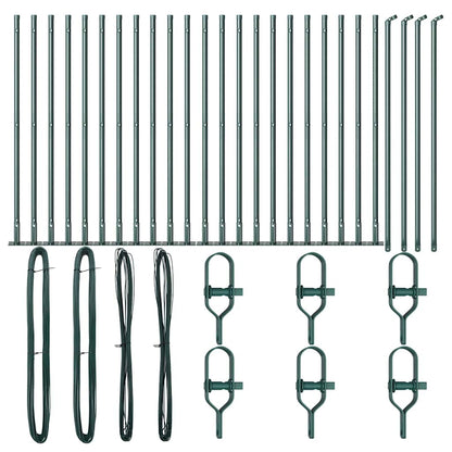 Zaunpfosten 26 pcs Grau 3,2 x 3,2 x 110 cm