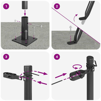 Zaunpfosten 26 pcs Grau 3,2 x 3,2 x 90 cm
