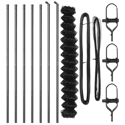 Zaunpfosten Grau 10 x 1,6 m (60 x 60 mm Maschenweite)