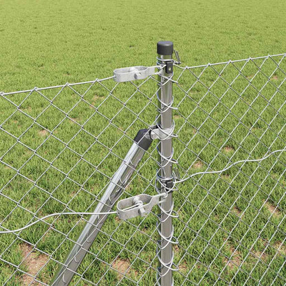 Zaunpfosten Silber 25 x 0,8 m (40 x 40 mm Maschen) Stahl