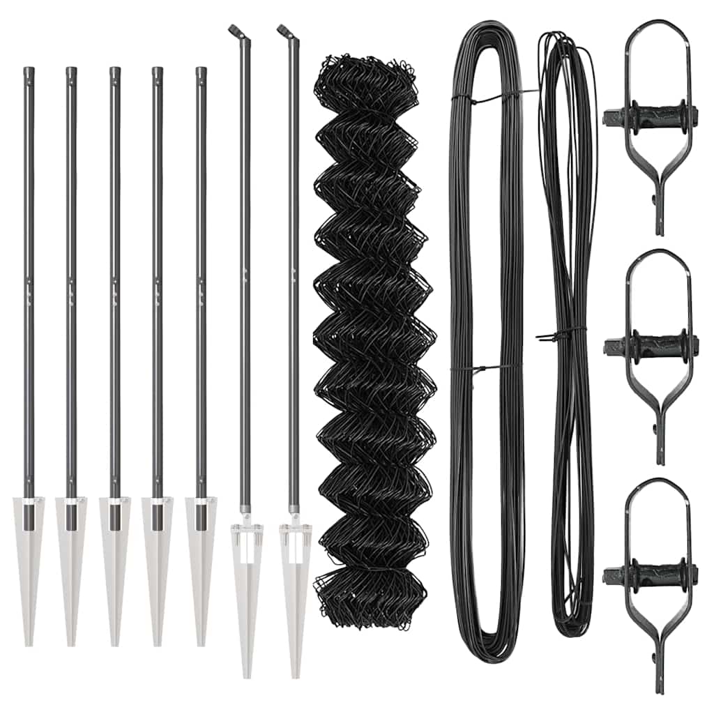 Zaunpfosten Grau 10 x 1,2 m (40 x 40 mm Maschenweite)