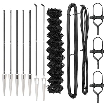 Zaunpfosten Grau 10 x 1,2 m (40 x 40 mm Maschenweite)