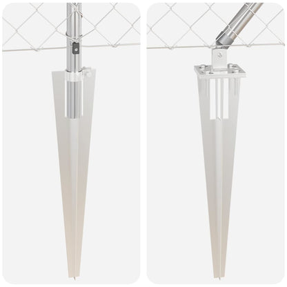 Zaunpfosten Silber 25 x 0,4 m (60 x 60 mm Maschen) Stahl