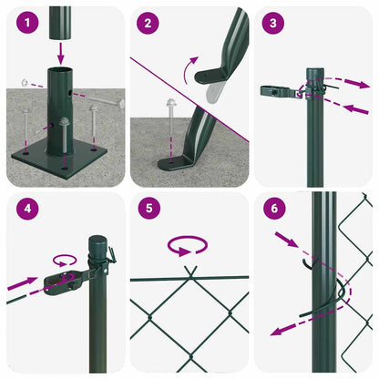 Zaunpfosten Grün 10 x 1,2 m (40 x 40 mm Maschenweite)