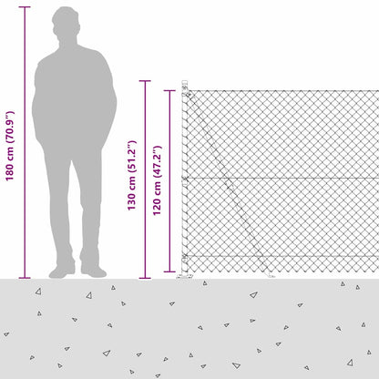 Zaunpfosten Grün 10 x 1,2 m (40 x 40 mm Maschenweite)