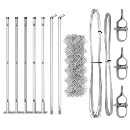 Zaunpfosten Silber 10 x 0,6 m (40 x 40 mm Maschen) Stahl