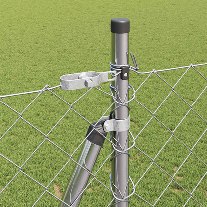 Zaunpfosten Silber 10 x 1,5 m (60 x 60 mm Maschen) Stahl