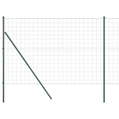 Zaun mit Pfosten Grün 1,6 x 10 m Stahl und PVC