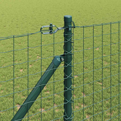 Zaun mit Pfosten Grün 1,2 x 25 m Stahl und PVC