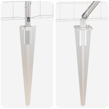 Zaun mit Pfosten Silber 1,6 x 10 m Stahl