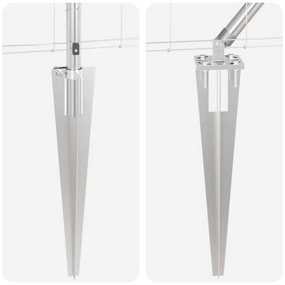 Zaunpfosten Galvanisiert 25 x 1 m Stahl