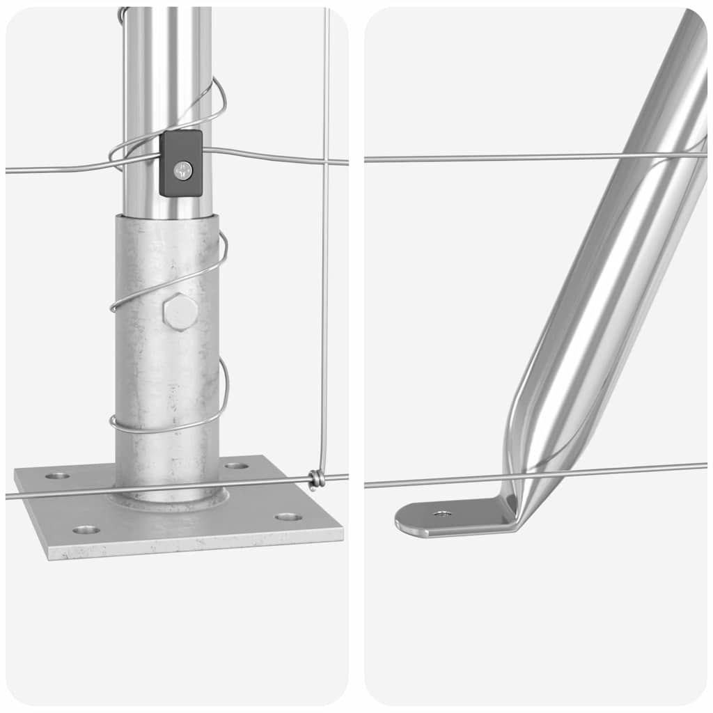 Zaunpfosten Galvanisiert 100 x 1 m Stahl