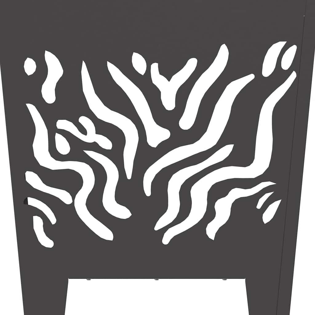 Feuerstelle Schwarz 40 x 40 x 40 cm Stahl